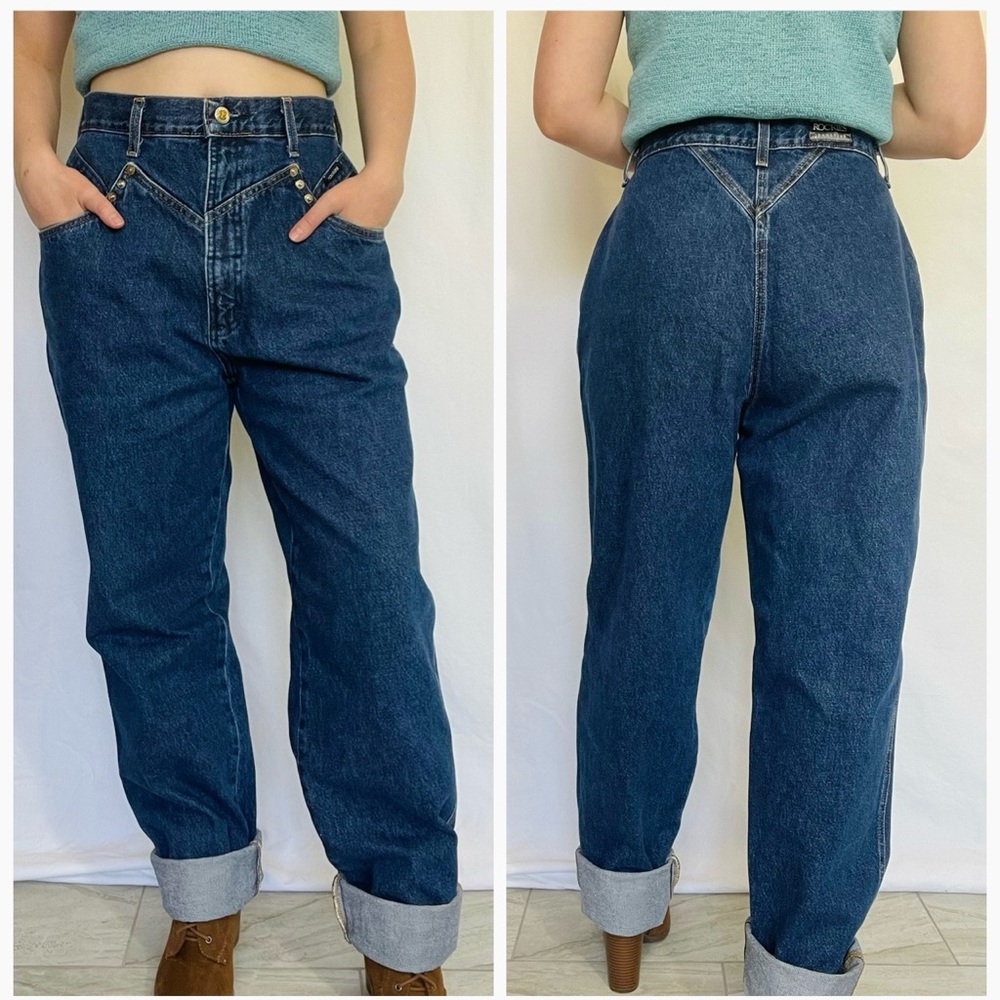 Rockies | Vintage 90s Dark-Wash High-Rise Curvy Western Jeans
